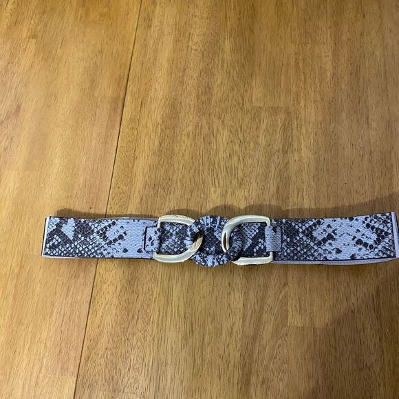 Michael Kors Snake embossed Leather Belt Tan/Gold  size L/XL Style 555115 - Picture 1 of 7
